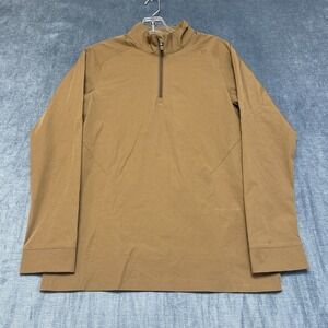 Under Armour ColdGear Infrared Tactical Shirt Womens Small Beige Quarter Zip